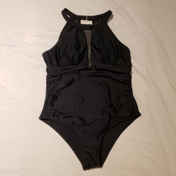 Black One Piece Swimsuit [Size M] - Picture 1 of 3
